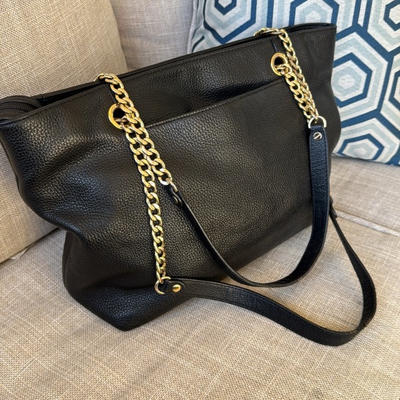 Michael Kors gold chain pebbled leather tote - Picture 2 of 13